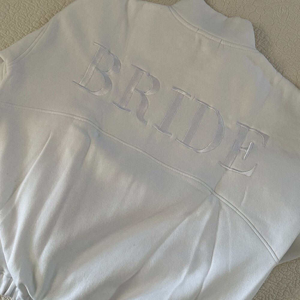 Six Stories Bride Statement Quarter Zip Sweatshirt